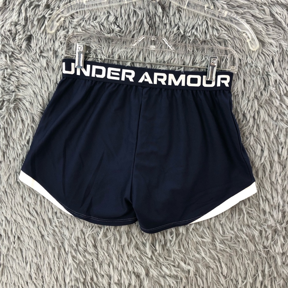 Under Armour Shorts Womens Small UA NWT Play Up 2.0 Loose Blue White Athletic - Picture 4 of 9